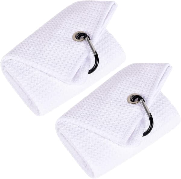 Tri-Fold Golf Håndkle - Premium Mikrofiberstoff - Preget Mønster