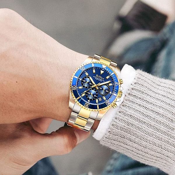 Herrklockor Chronograph Rostfritt stål Vattentät datum Analog Q