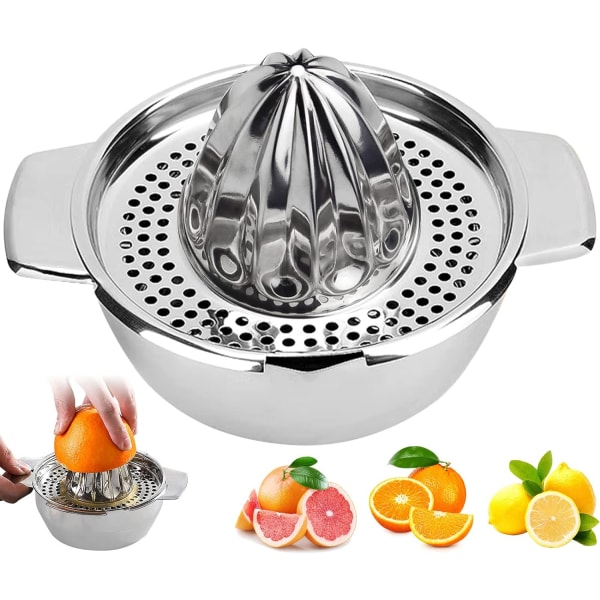 Manual Citrus Juicer, Stainless Steel Lemon Squeezer, Easy Clean