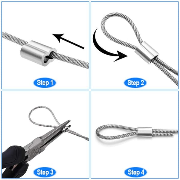 225 Stykker M1.2-M5 Rustfrit Stål Wiretov Lugs og Aluminium Cr