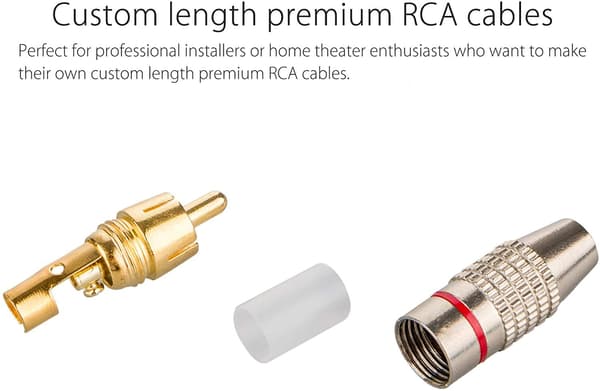 12 stk. RCA Han-stik, RCA Audio Video Stik, RCA Termi DXGHC