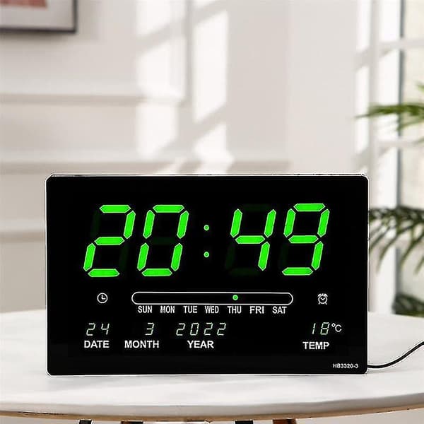 Led Perpetual Calendar Elektronisk Klocka Digital Väggklocka Gr DXGHC