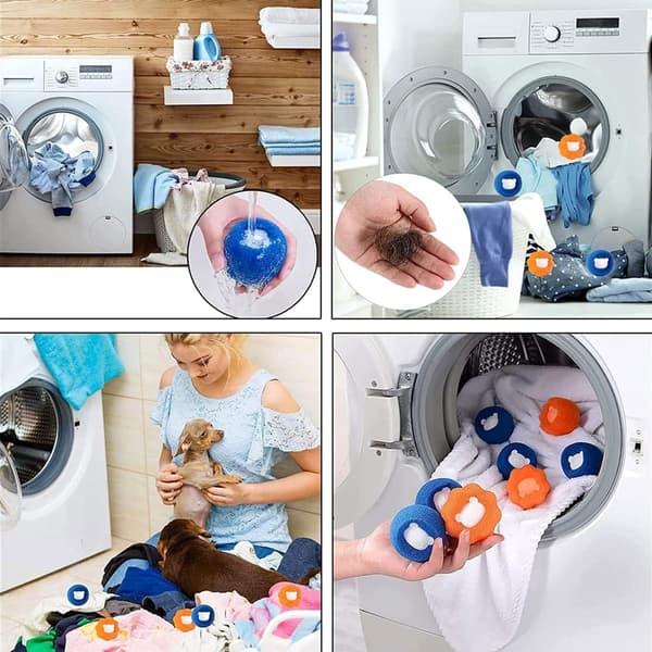 6 Vaskemaskin Lintkuler, Kjæledyrhår Vaskkuler, Tørkekuler, H