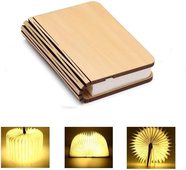 Træ, Foldbar, Boglampe Magnetisk LED Boglys Dekorativ Li