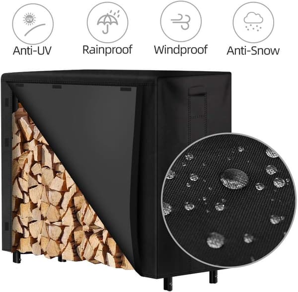 Vedstativ Deksel Vedstativ Deksel Stor Kapasitet 122cm DXGHC