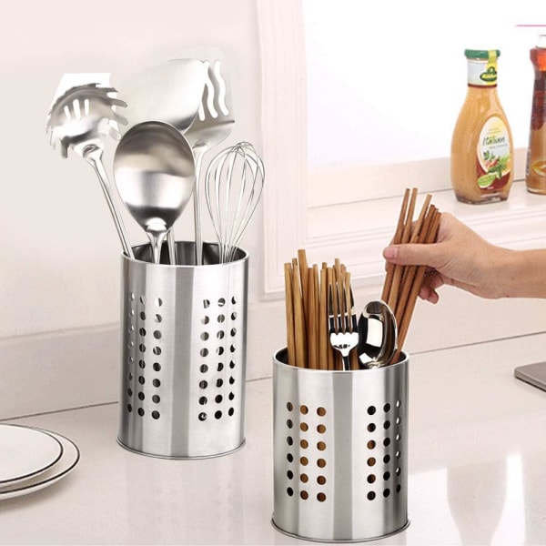 Køkkenredskabs Holder, 2 Pak, Rustfri Stål Køkken