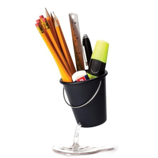 Kreativ Blyantsholder, Design Flydende Spand Pen Etui Beholder