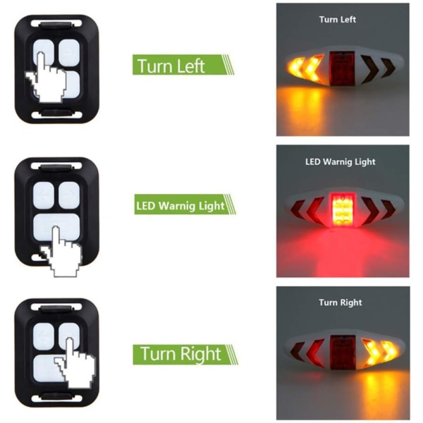 IPX2 Vedenkestävä Langaton Kaukosäädin Polkupyörän Takavalo Cyc