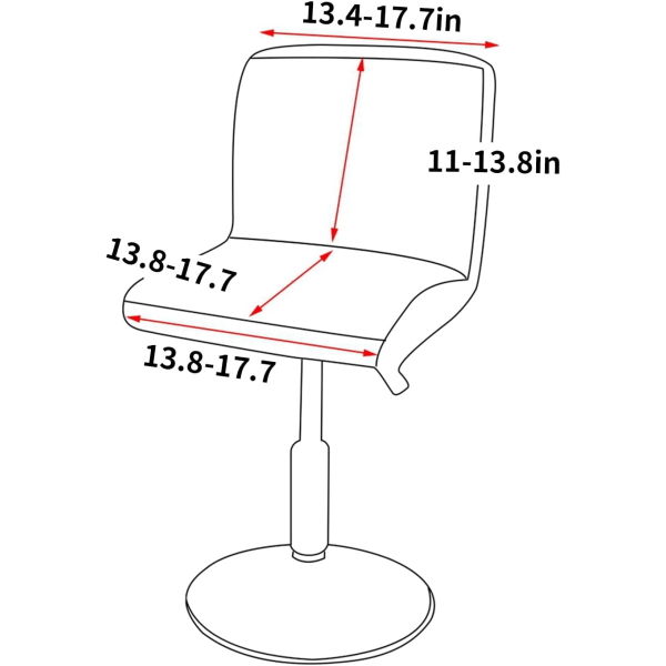 Strækbar Barstol Betræk, 2 stk. Printet Højstol Betræk til Bar