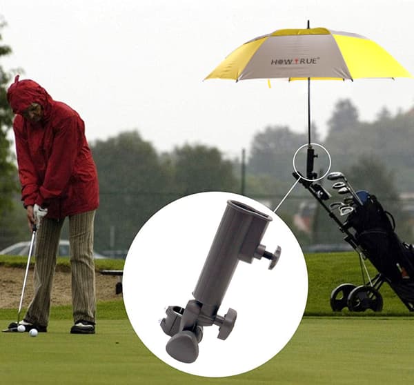 Golf-varjon teline, säädettävä golfkärryn varjonpidike Univ