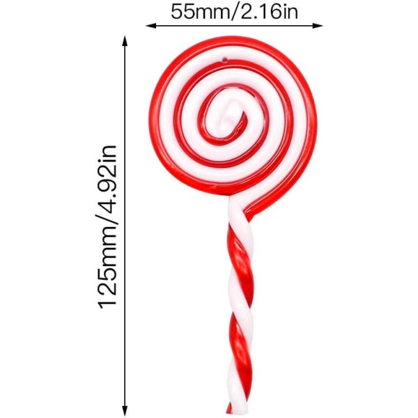 8 Stykker Julelollipop Pynt Sukkerstang Juledekoration DXGHC