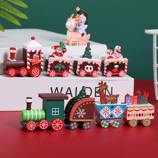 2 stk Juleideer Lille Togbutikker Vindue Display Desktop Dec