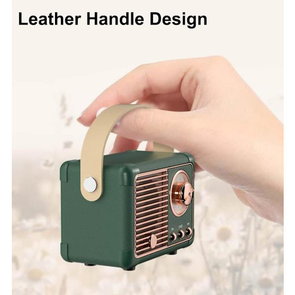 Retro Bluetooth-kaiutin Mini Langaton Kaiutin, Ulkoilma Kannettava Bl