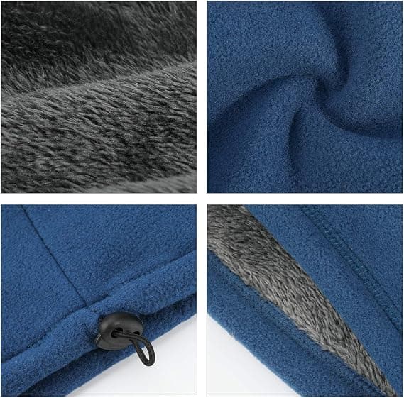 Vinter Fleece Halsvarmer, Blød Dobbeltlags Fleece Tyk Termisk