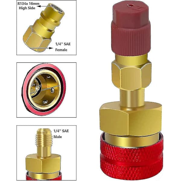 2 stk. hurtigkoblinger adaptere R1234yf til R134a høje hurtigkoblinger koblinger, D