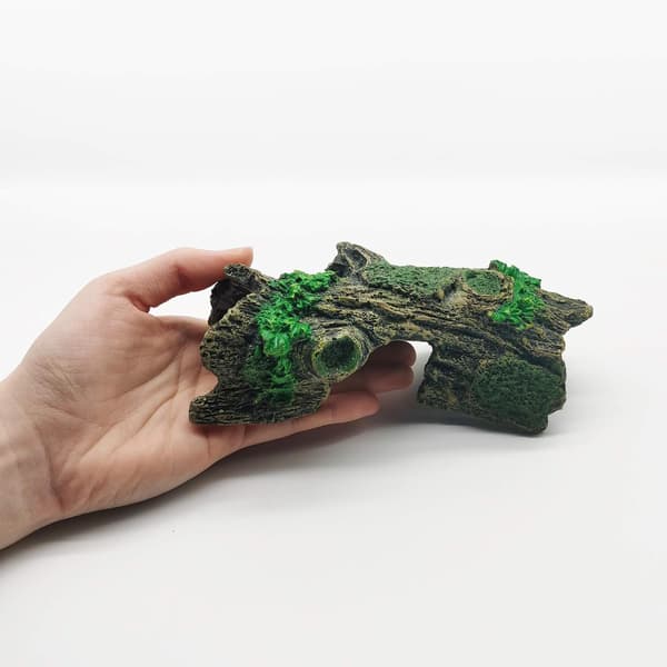 Akvarium Hullet Trestamme, Liten Kunstig Polyresin Drivved