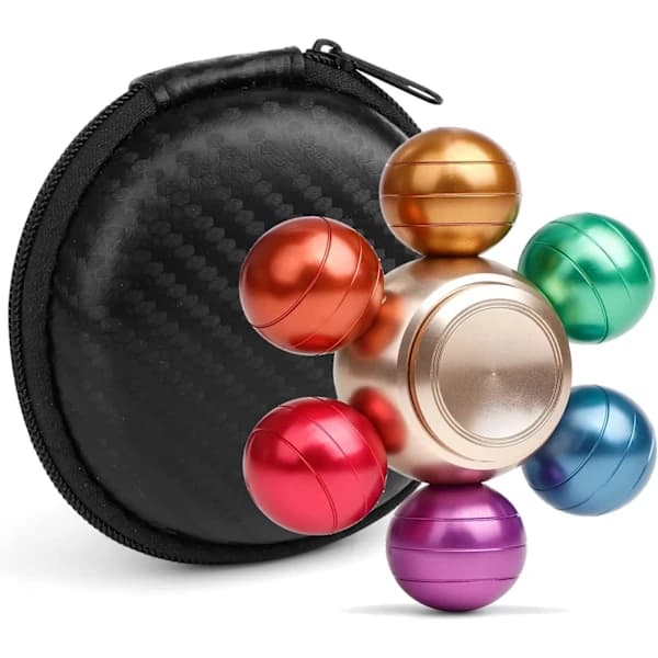 Cool Magic Orb Fidget Ball Spinner Leksaker Metall, Stress Hand Finger Spinner '-MM,ta