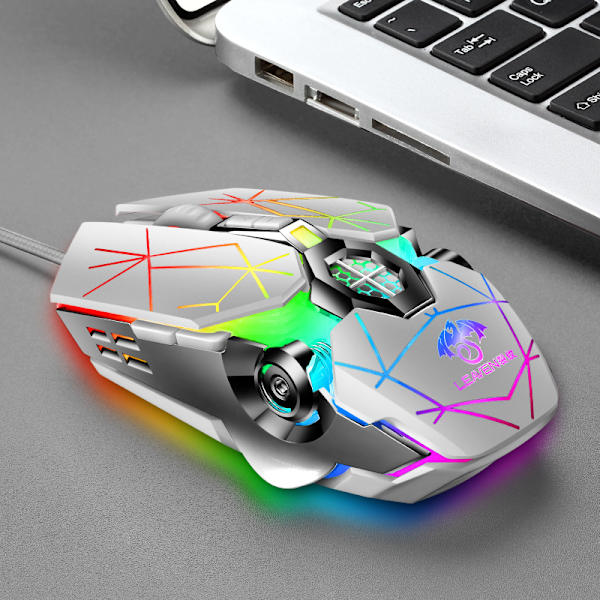 Spilmus USB kablet computer kontor E-sports lysende RGB mekanisk
