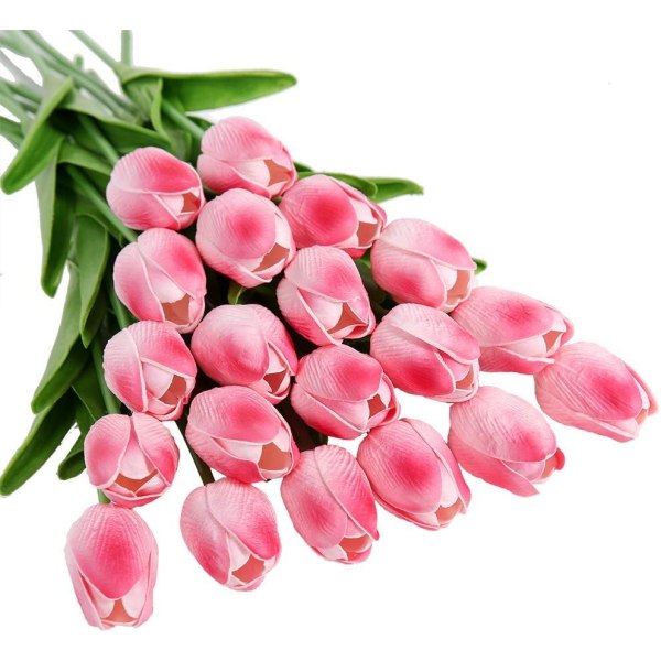 20 st Real Touch Latex Konstgjorda Tulpaner Blommor Falska Tulpaner Flow