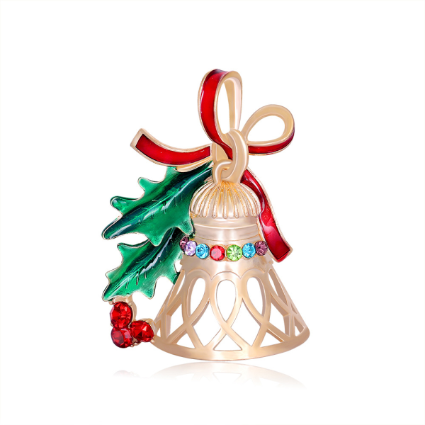 Julgranspynt, diamant tecknad personlighet legering brosch