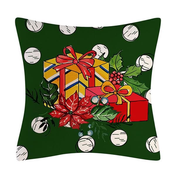 4 st 45x45cm Kuddfodral Jul Dekorativa Soffa Kudde