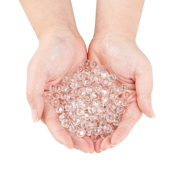 Transparenta Tumspikar 100 st Push Pins Korktavla Världsdekoration