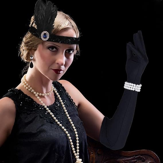 1920-talls tilbehørsett for kvinner Flapper pannebånd pannebånd