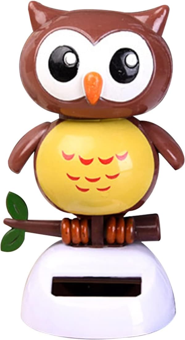 Solcellsdriven Dansande Uggla Figur, Solcellsbil Dekoration Uggla Form Sol DXGHC
