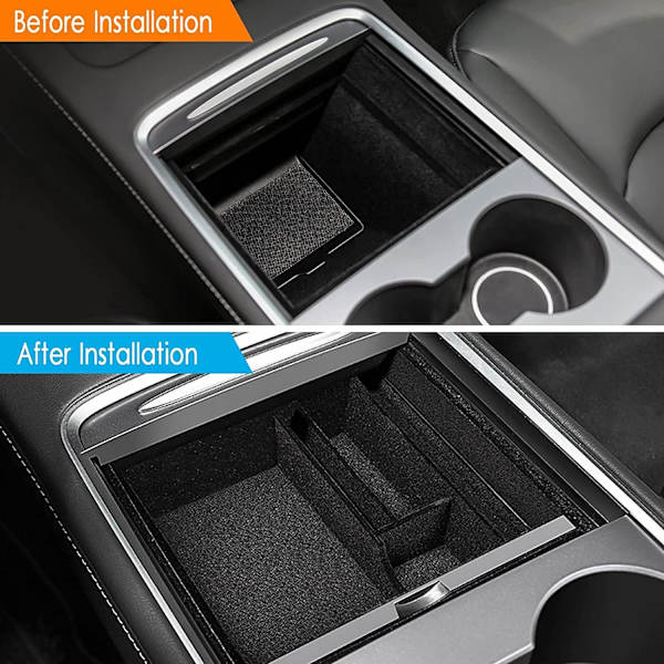 Tesla Model 3 2021 Version Center Console Opbevaringsskuffe Interiør A