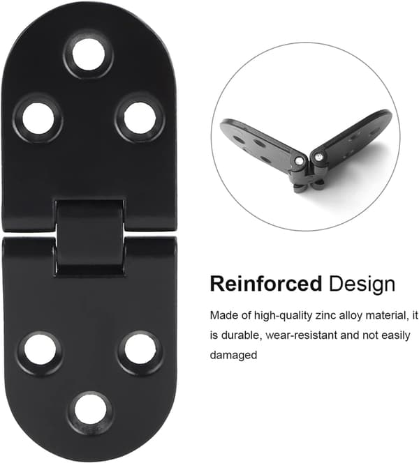 4 stk. 80*30*2.2mm Sort Hængsel, Zink Legering Toggle, Hængsel Con