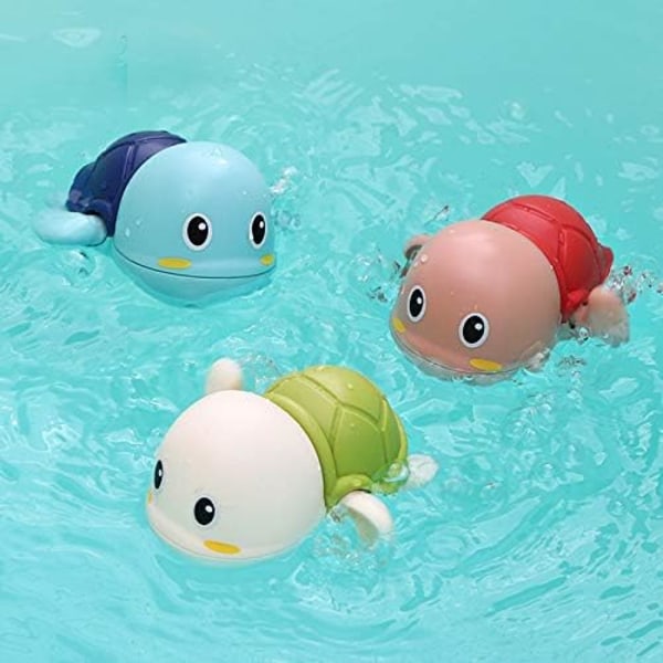 Badleksaker för småbarn 1-3 år gamla pojkar Presenter, simma sköldpadda vatten