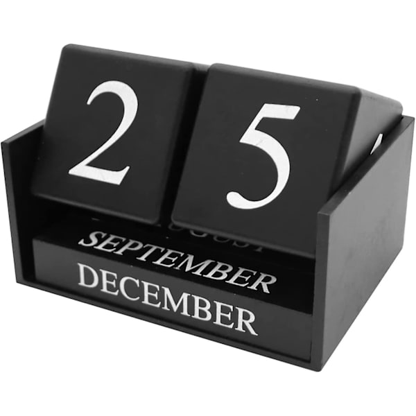 Enkel och modern träskrivbords kalender, permanent daglig block Ca