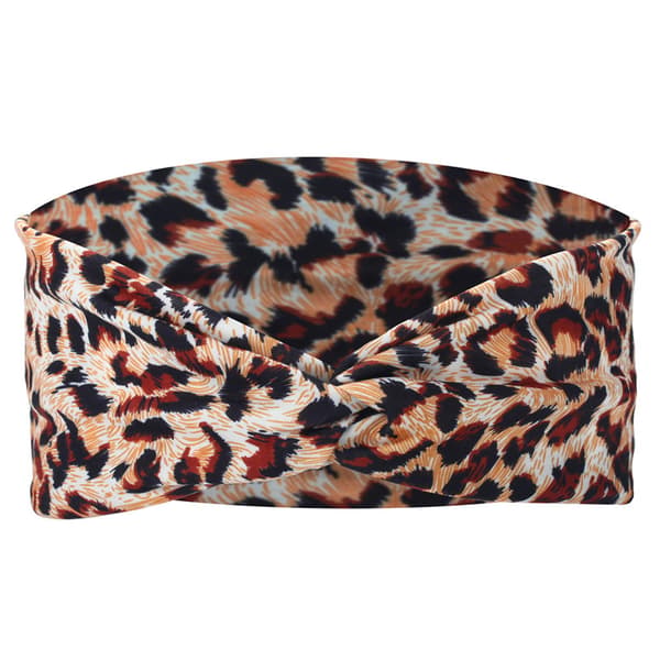 6-pack Leopardmönstrade Vridna Korsade Elastiska Hårband Mjuka Chi