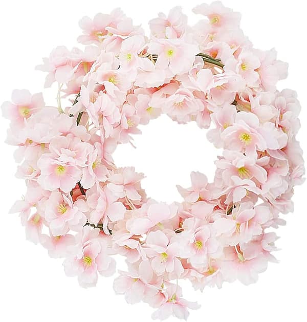 3 st konstgjorda körsbärsblommor för utomhuskrans till bröllop