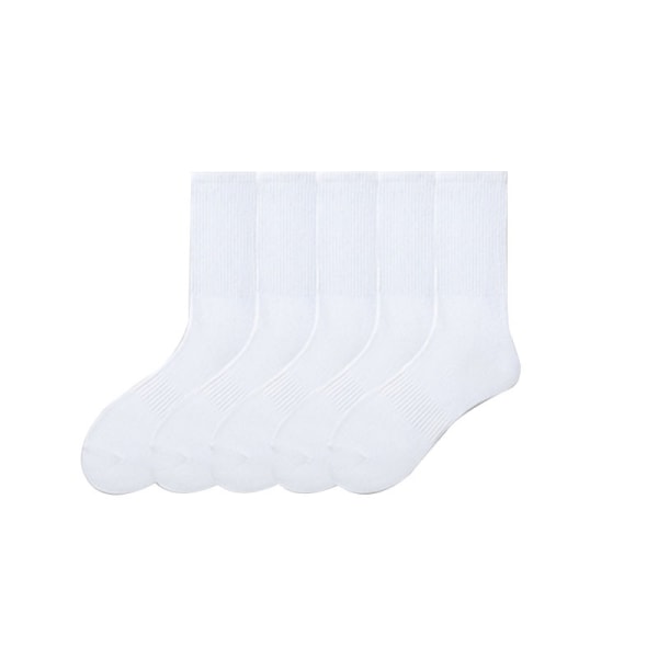 Hvide sokker, bomuld, anti-lugt og svedabsorberende, hvid strømpepind