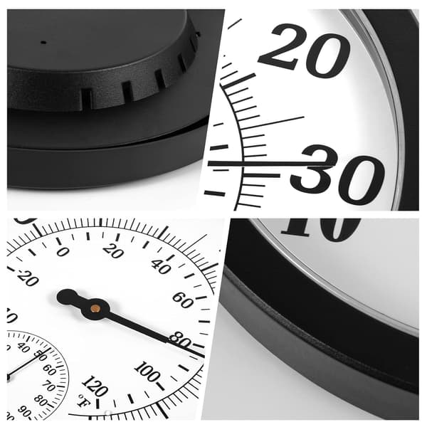 10 Tommer Indendørs Udendørs Hygrometer Termometer Stor Tal 2 i 1