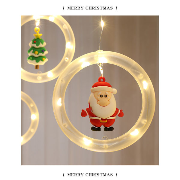 LED Julelysstreng USB Snemand Julemand Vindue Dekoration