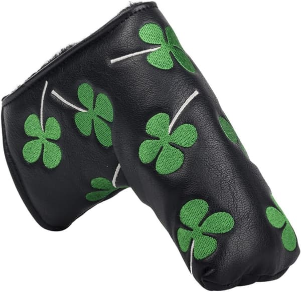 Clover Clover Broderet Golf Putter Hoveddækning Blade Passer Alle Br