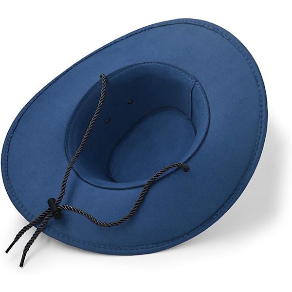 Cowboyhatt, Filt Faux Läder Solhatt, Mocka Resekeps, Western