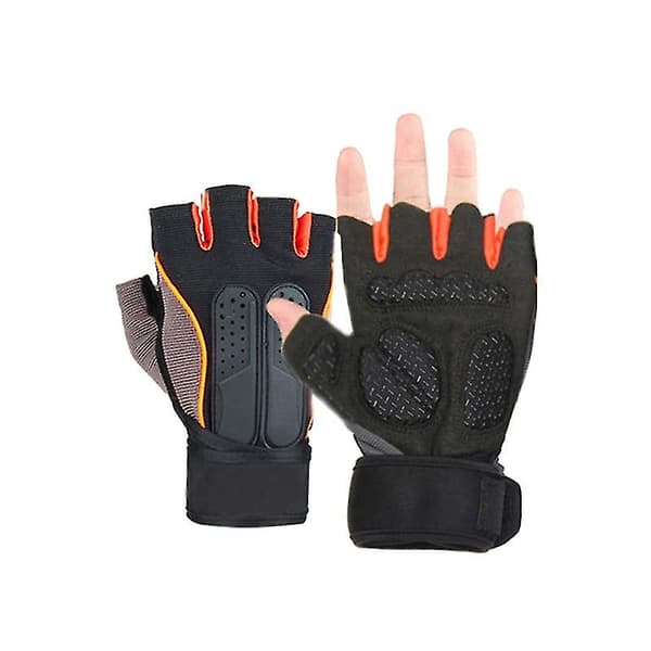 1 Par Utomhus Styrketräningshandskar Halvfinger Handledsbandage