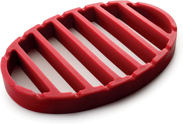 Oval Silikon Stekegitter, Rød DXGHC