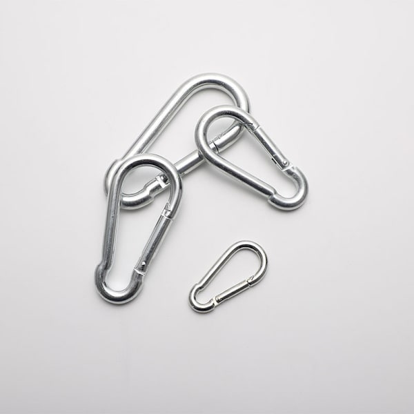 8 Pak Små Karabiner - Rustfrit Stål Fjederbelastet Karabiner