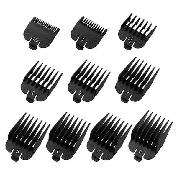 10-pakning Clipper Guard-sett for de fleste klippere og FX870 Clipper Guides Replacement - 1/16 tomme til 1 tomme