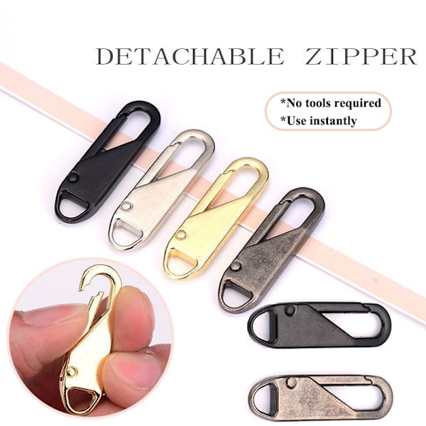 40 st Zipperdragkedjor Instant Zipper Reparationskit Ersättning