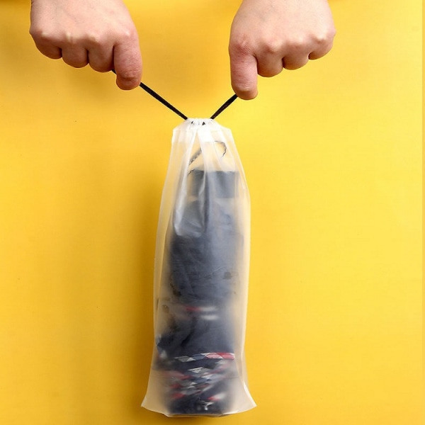 10 stk. Matte Translucent Plastik Træk-Snøre Regnskygge Opbevaring Organizer