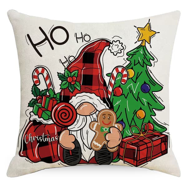 4 st 45x45cm Kuddfodral Jul Dekorativa Soffa Kudde
