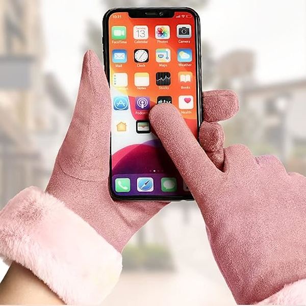 Vinterhandsker til kvinder, Touch Screen Kæshmir Snehandsker Win