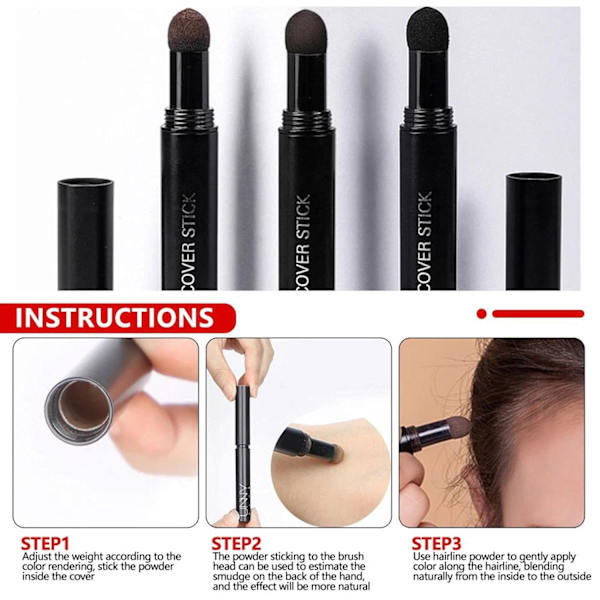 Hårgrænse Concealer Pen Kontrol Hårrod Kant Sortning Øjeblikkeligt