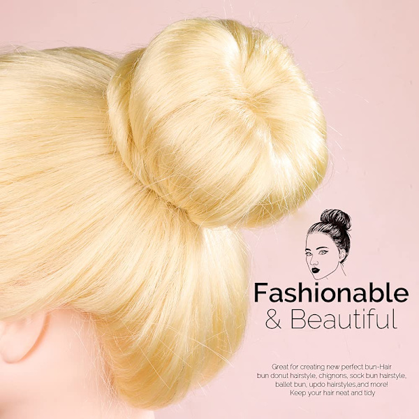 Donut Bun Maker, Bun Maker Ring Bun Maker Set med 5 band och 1