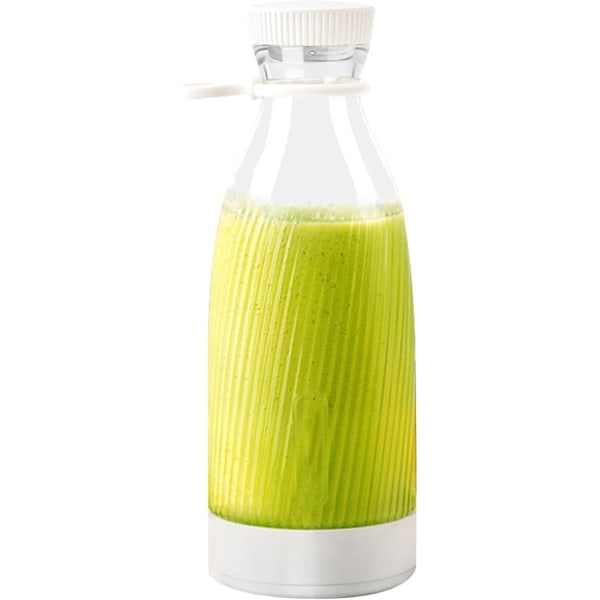 Blenderkop til Shakes og Smoothies, Elektrisk Frisk Juice Blender, 300ml Bærbar Blender USB Genopladelig med 6 Blade